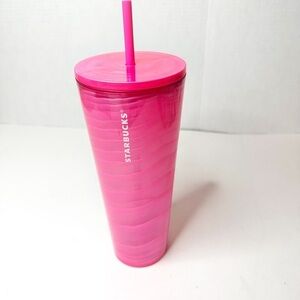 🩷‎ Bubble Gum Marble Venti 24oz Cold Cup Tumbler ☆》NWT《☆